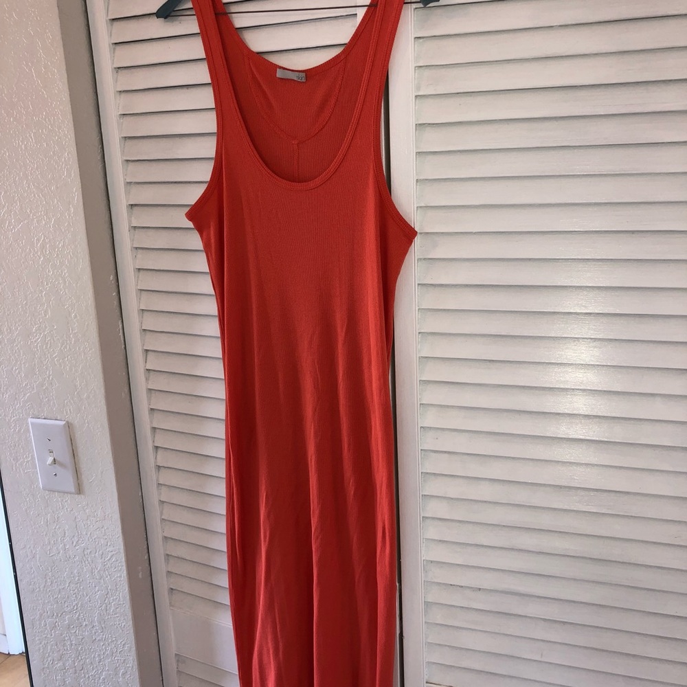 NWOT Skin brand tank Dress (coral orange) size M - Picture 2 of 5